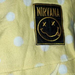 NIRVANA Yellow with white polka dots receiving blanket